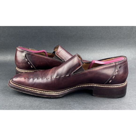 Antonio Maurizi Men\'s Loafer Slip-On Shoes Brown Leather Size 45 US 12 main image 14